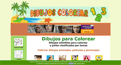 Desktop Screenshot of dibujoscolorear123.com
