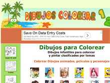 Tablet Screenshot of dibujoscolorear123.com